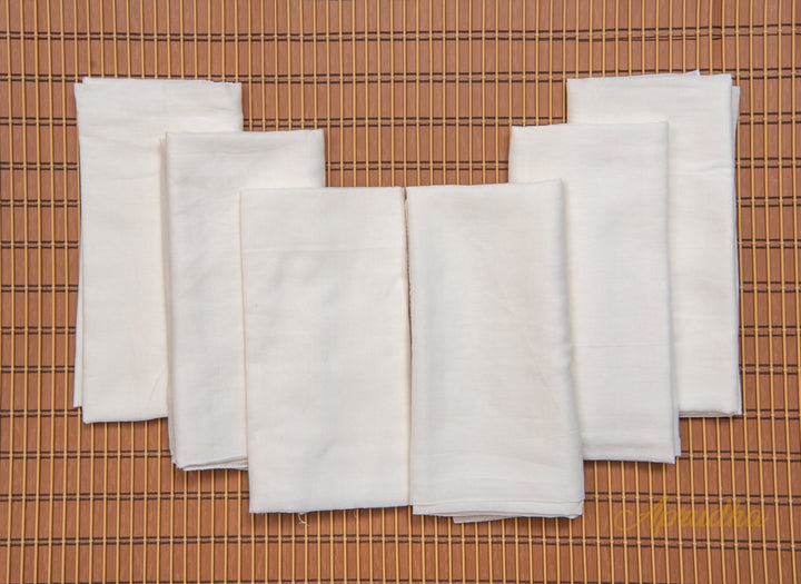 Pure Mulmul Wrap Around For Saree Storage - Pack Of 4 - Aprudha