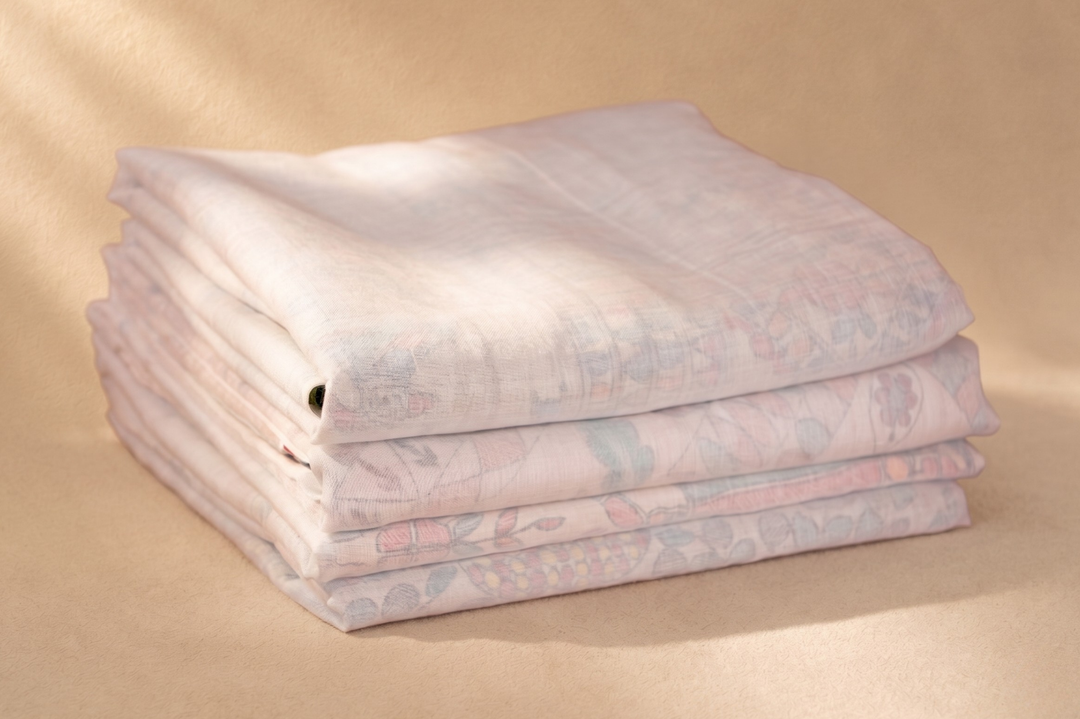 Pure Mulmul Wrap Around For Saree Storage - Pack of 4