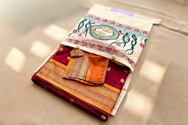 Aprudha Matsya Kala Saree & Blouse Bag - Pack of 4