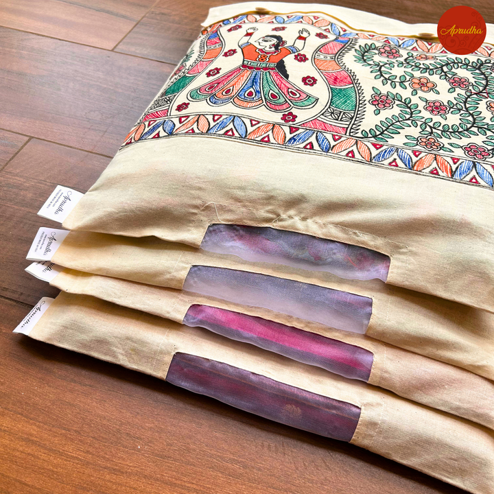 Madhubani Doll Art - Aprudha Saree with Blouse Bags - Pack of 4