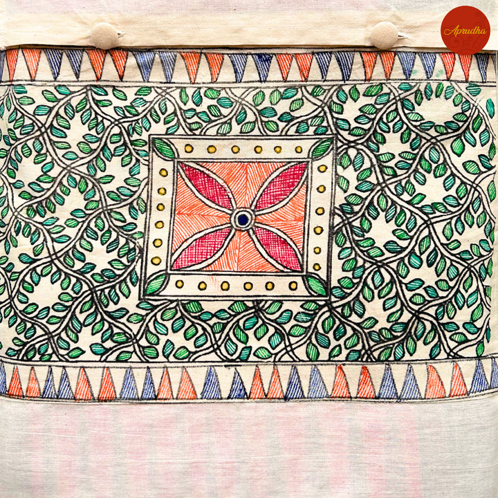Madhubani Phoolvan Art - Aprudha Saree with Blouse Bags - Pack of 4