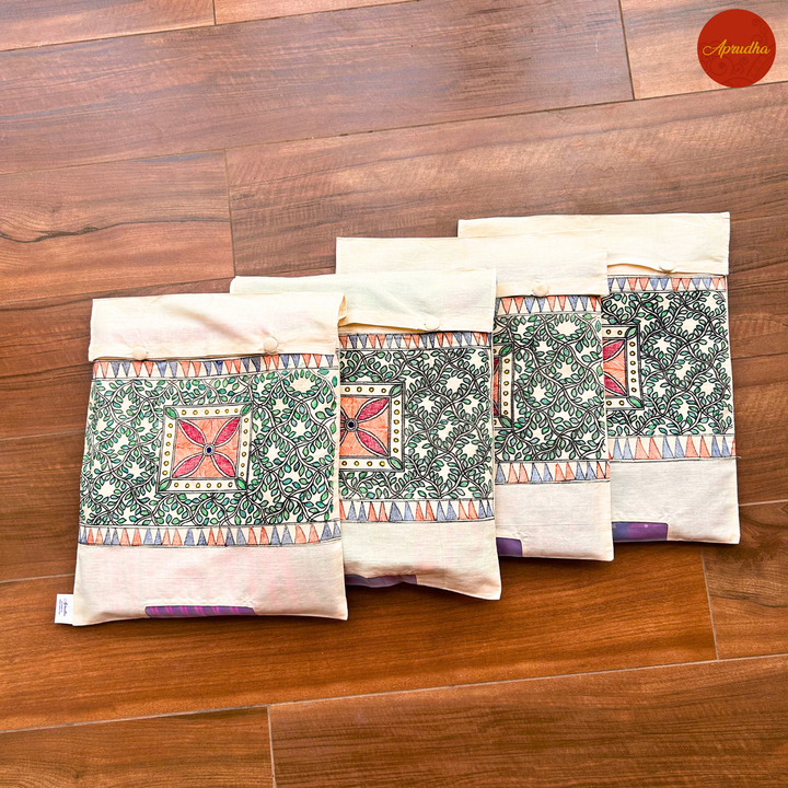 Madhubani Phoolvan Art - Aprudha Saree with Blouse Bags - Pack of 4
