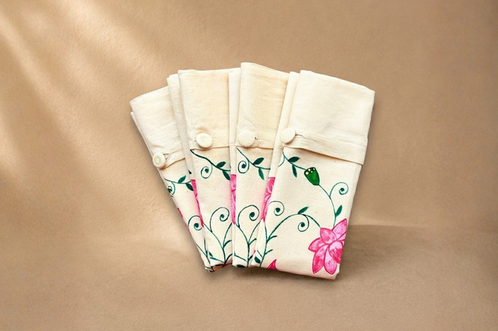Aprudha Hand-Painted Pichwai art inspired Saree Bag - Pack of 4