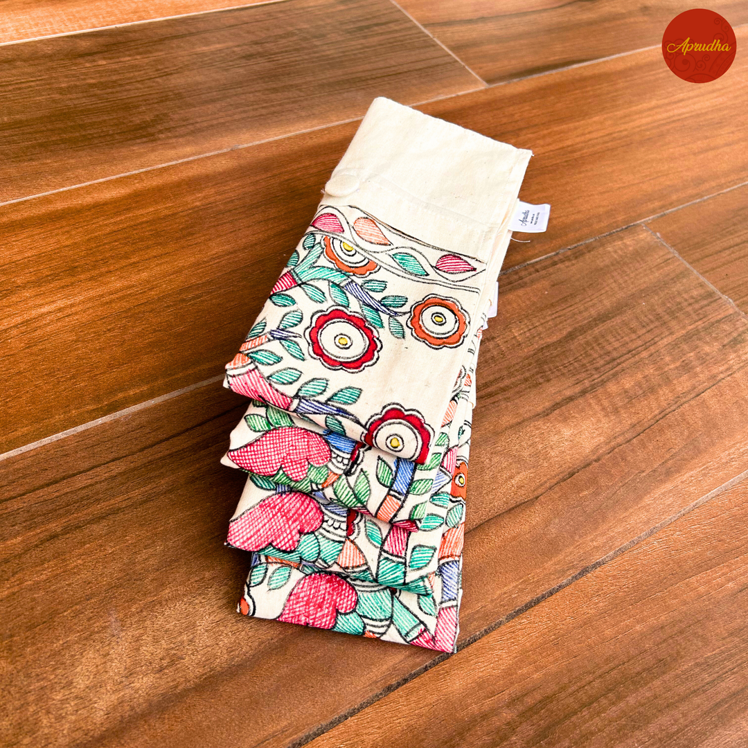 Madhubani Pakshi Art - Aprudha Saree with Blouse Bags - Pack of 4