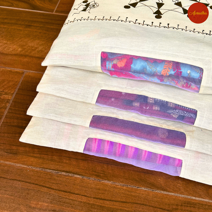 Warli Art - Aprudha Saree with Blouse Bags - Pack of 4