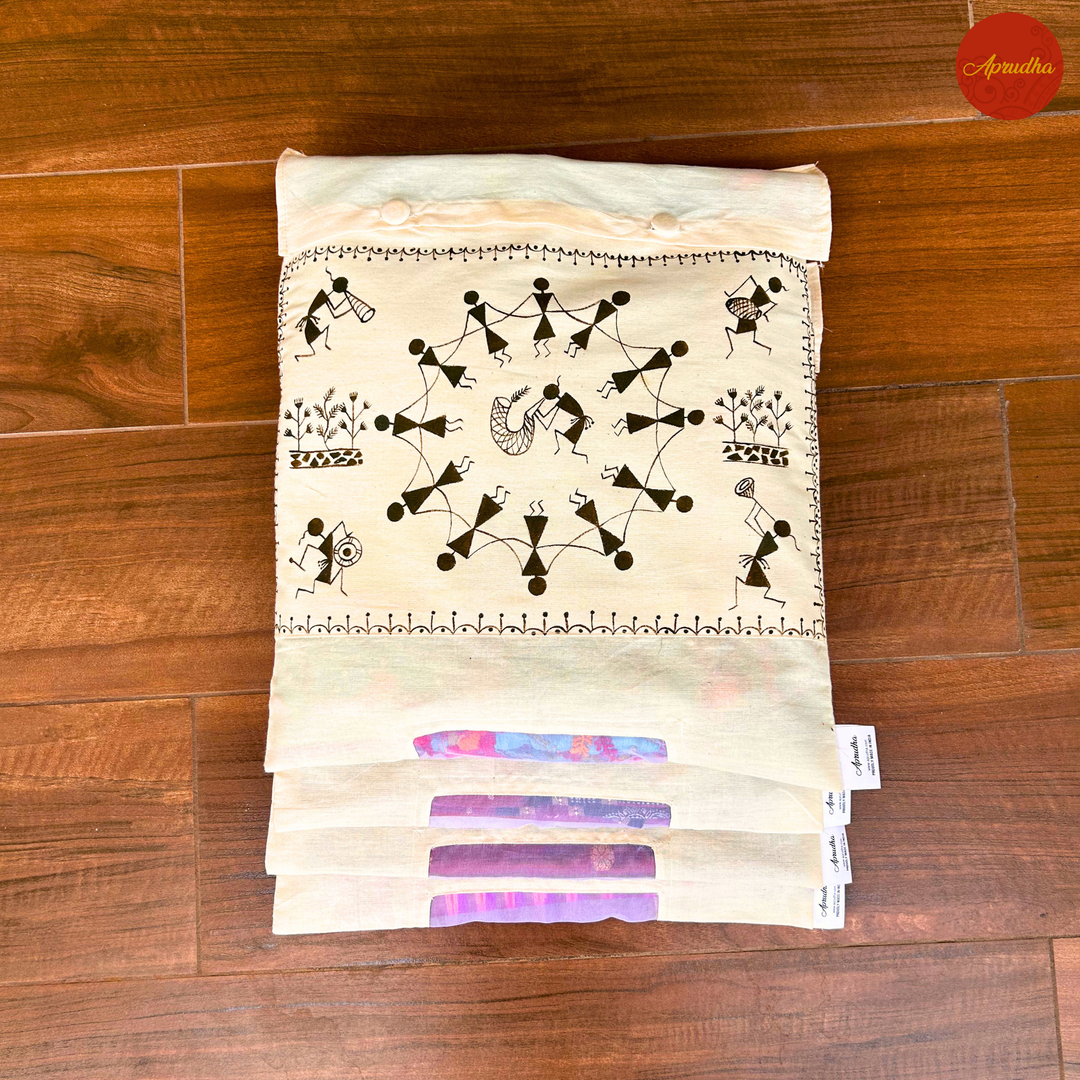 Warli Art - Aprudha Saree with Blouse Bags - Pack of 4