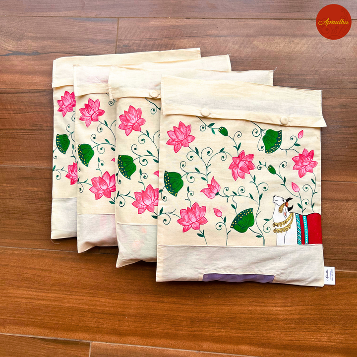 Pichwai Art - Aprudha Saree with Blouse Bags - Pack of 4
