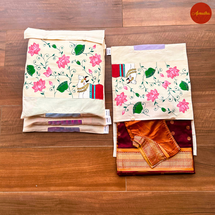 Pichwai Art - Aprudha Saree with Blouse Bags - Pack of 4