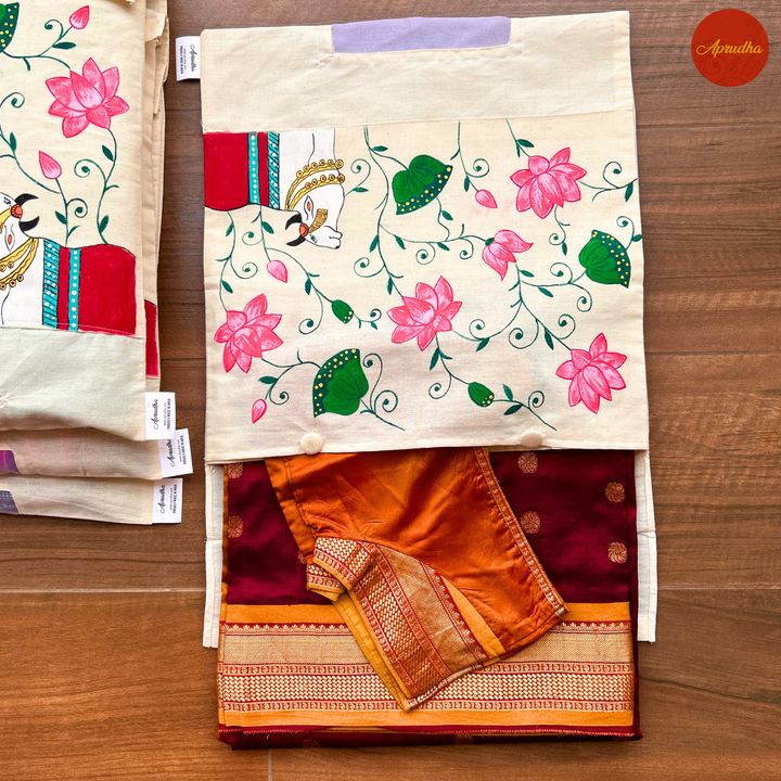 Pichwai Art - Aprudha Saree with Blouse Bags - Pack of 4