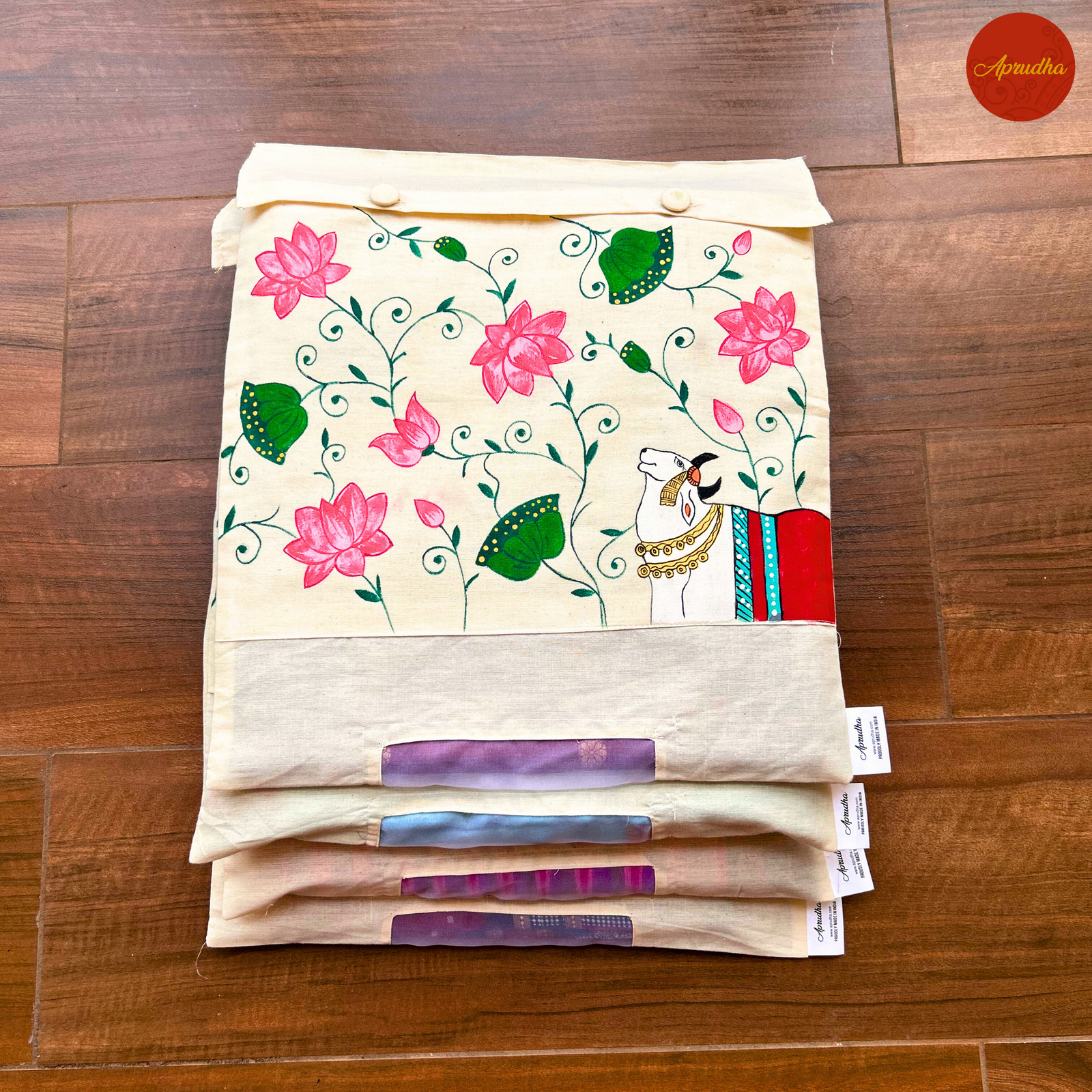 Pichwai Art - Aprudha Saree with Blouse Bags - Pack of 4