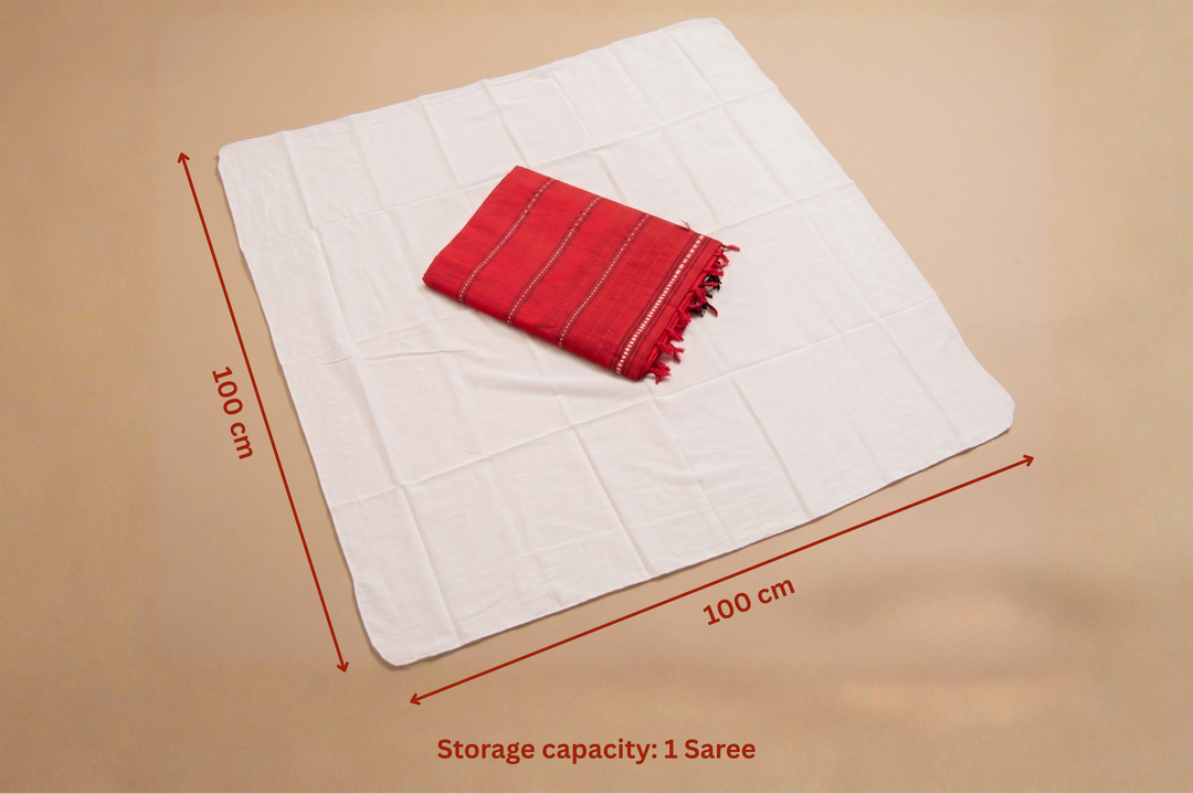 Pure Mulmul Wrap Around For Saree Storage - Pack of 4