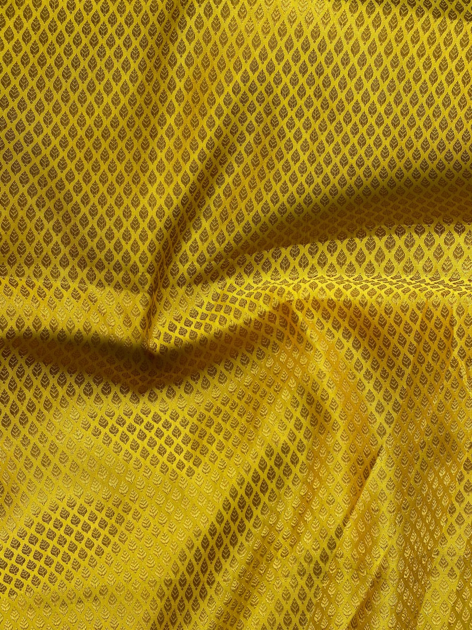 Bee Yellow Banarasi Brocade Blouse Piece With golden zari